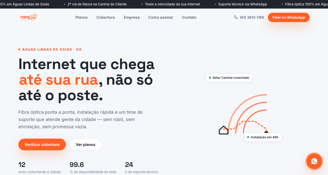 Preview do site FortiLink
